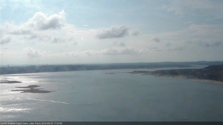 Lake Travis webcam, September 3, 2018 4:05 PM CT