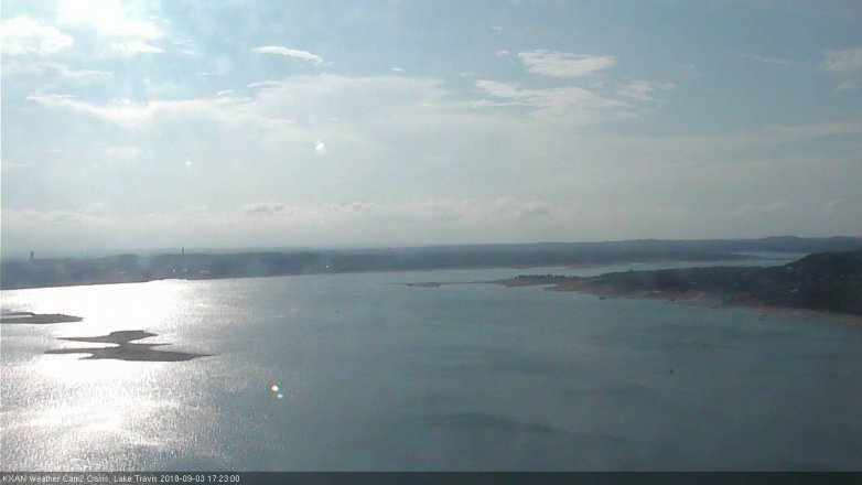 Lake Travis webcam, September 3, 2018 4:25 PM CT