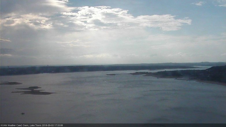 Lake Travis webcam, September 3, 2018 4:35 PM CT