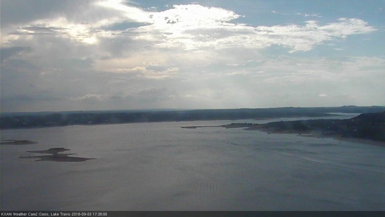 Lake Travis webcam, September 3, 2018 4:40 PM CT