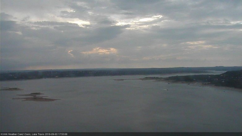 Lake Travis webcam, September 3, 2018 4:55 PM CT