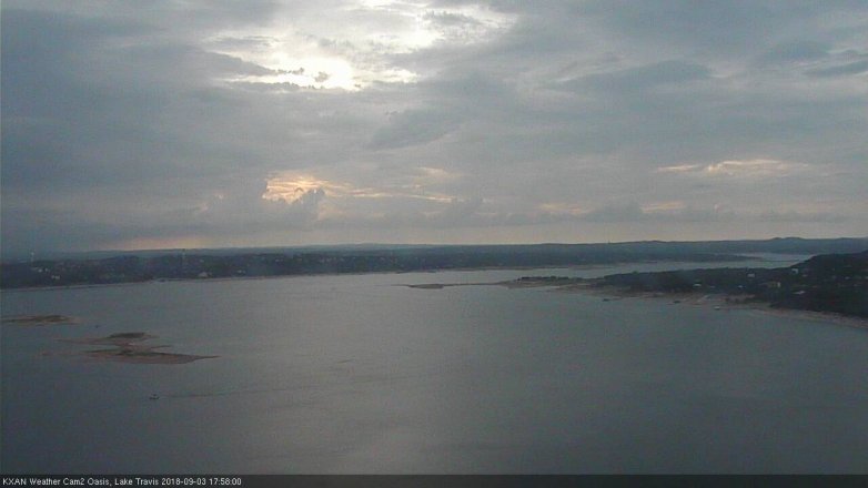 Lake Travis webcam, September 3, 2018 5:00 PM CT