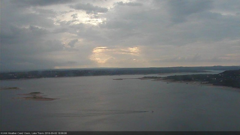 Lake Travis webcam, September 3, 2018 5:10 PM CT
