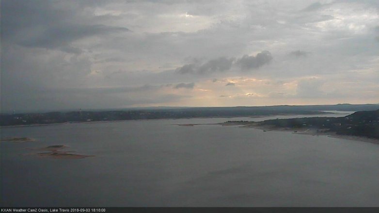 Lake Travis webcam, September 3, 2018 5:20 PM CT