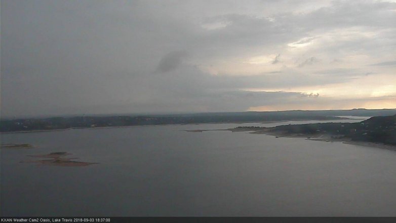 Lake Travis webcam, September 3, 2018 5:40 PM CT