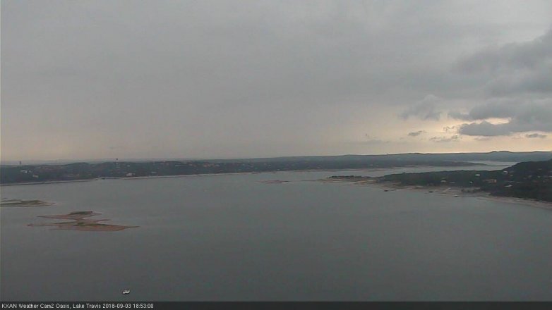 Lake Travis webcam, September 3, 2018 5:55 PM CT