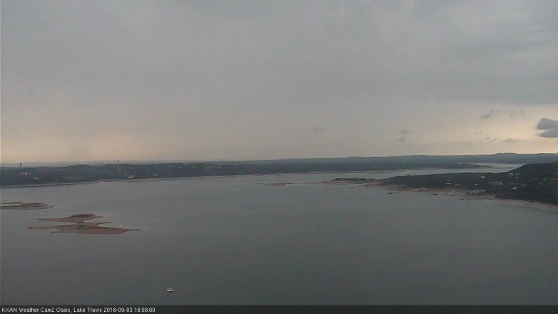 Lake Travis webcam, September 3, 2018 6:00 PM CT