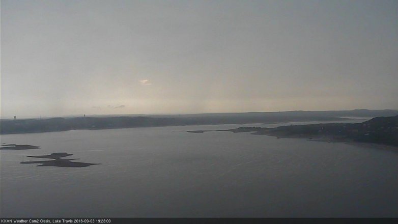 Lake Travis webcam, September 3, 2018 6:25 PM CT