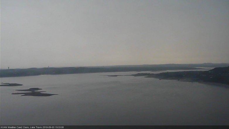 Lake Travis webcam, September 3, 2018 6:35 PM CT