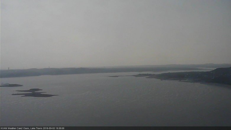 Lake Travis webcam, September 3, 2018 6:40 PM CT