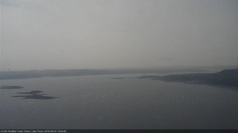 Lake Travis webcam, September 3, 2018 6:45 PM CT