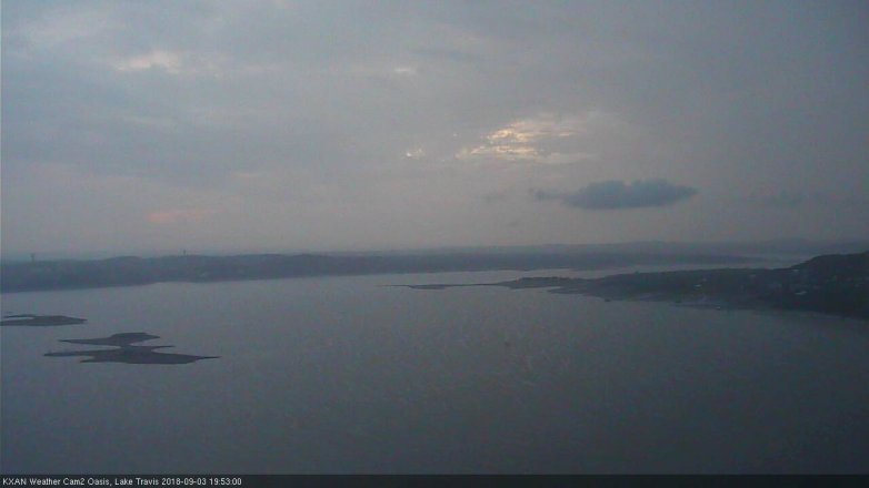 Lake Travis webcam, September 3, 2018 6:55 PM CT