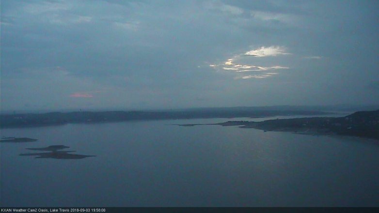 Lake Travis webcam, September 3, 2018 7:00 PM CT