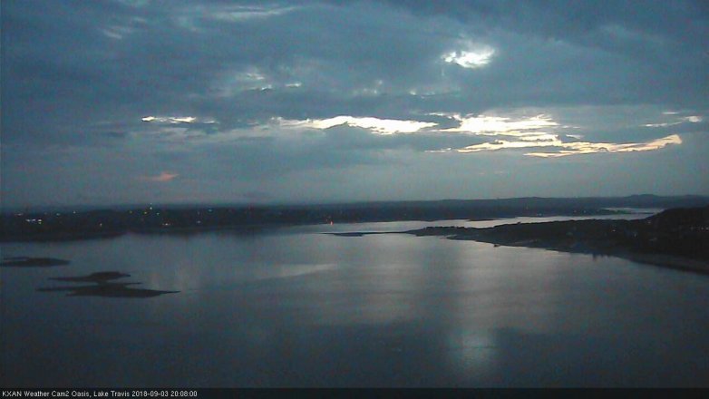 Lake Travis webcam, September 3, 2018 7:10 PM CT