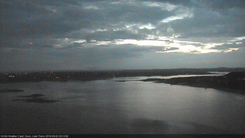 Lake Travis webcam, September 3, 2018 7:15 PM CT