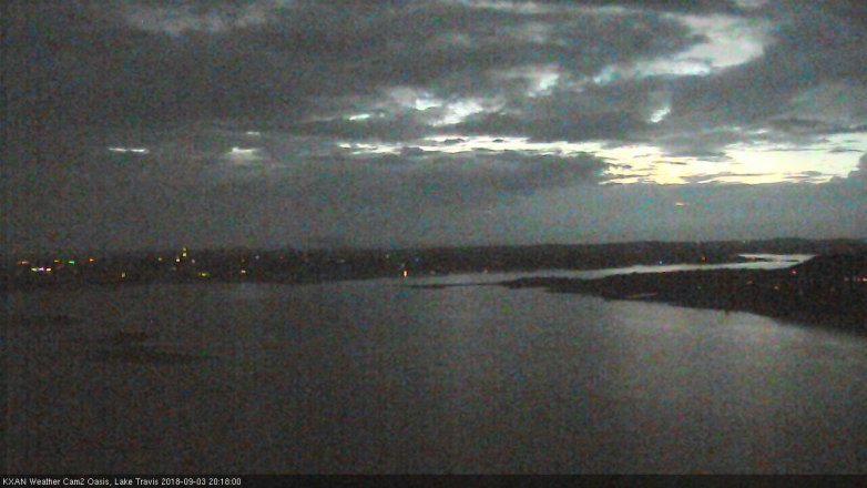 Lake Travis webcam, September 3, 2018 7:20 PM CT