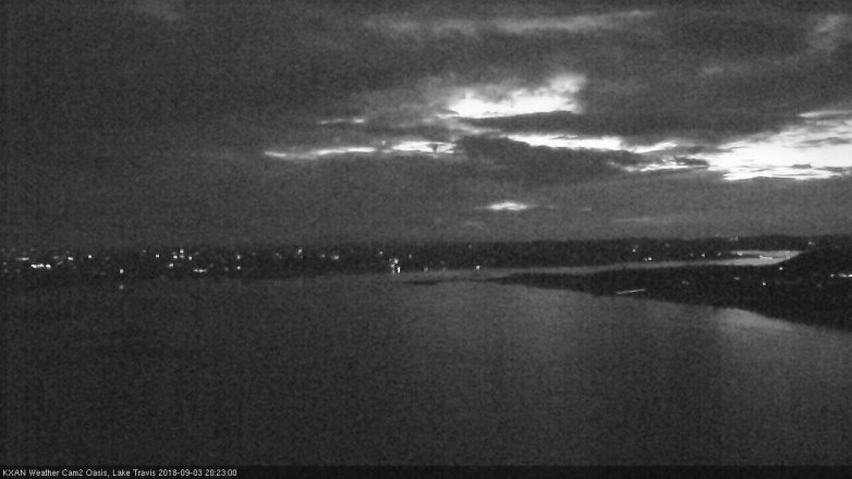 Lake Travis webcam, September 3, 2018 7:25 PM CT