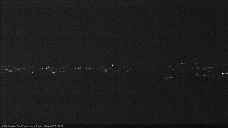 Lake Travis webcam, September 3, 2018 8:30 PM CT