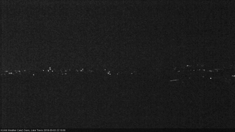 Lake Travis webcam, September 3, 2018 9:20 PM CT