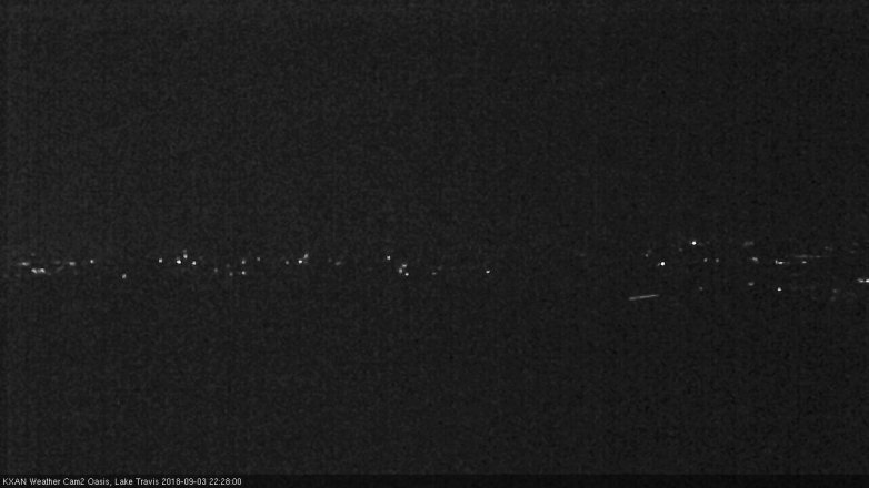 Lake Travis webcam, September 3, 2018 9:30 PM CT