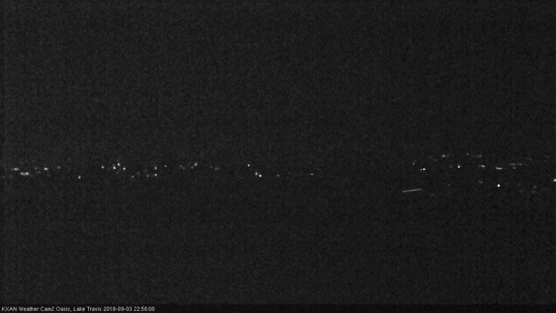 Lake Travis webcam, September 3, 2018 10:00 PM CT