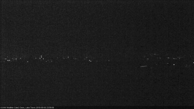 Lake Travis webcam, September 3, 2018 11:00 PM CT