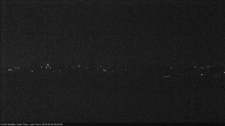 Lake Travis webcam, September 3, 2018 11:45 PM CT