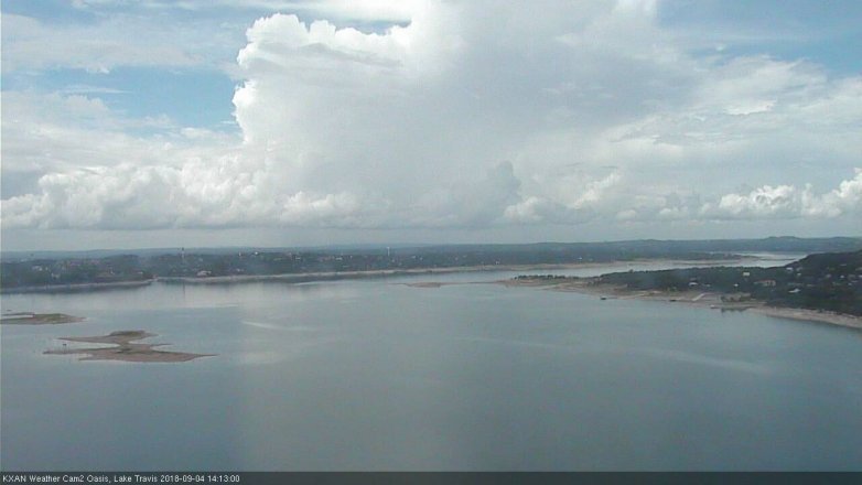 Lake Travis webcam, September 4, 2018 1:15 PM CT