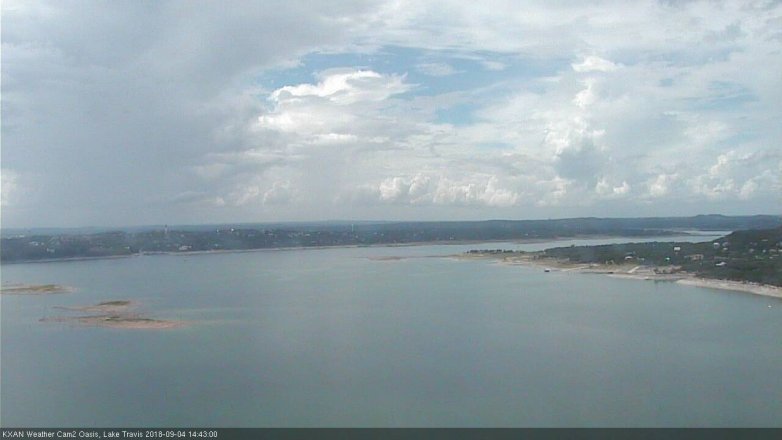 Lake Travis webcam, September 4, 2018 1:45 PM CT