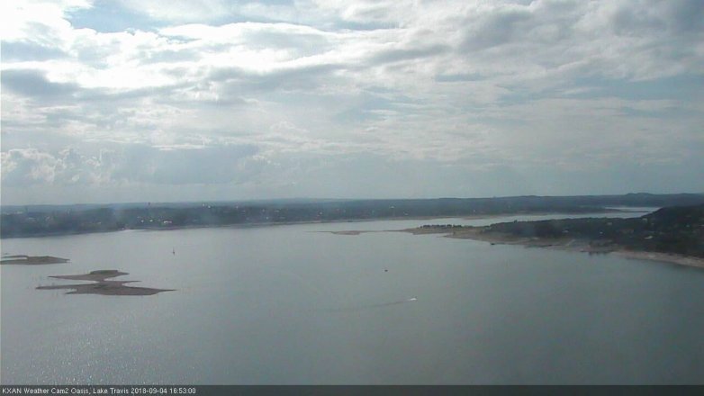 Lake Travis webcam, September 4, 2018 3:55 PM CT