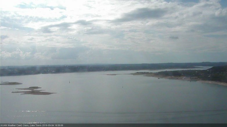 Lake Travis webcam, September 4, 2018 4:00 PM CT