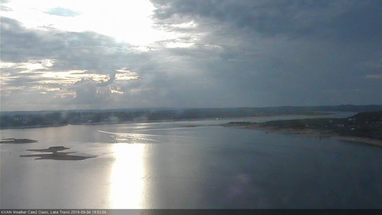 Lake Travis webcam, September 4, 2018 5:55 PM CT