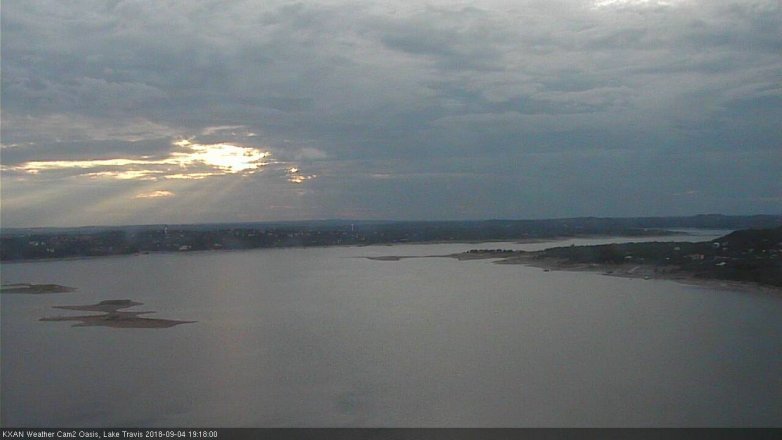 Lake Travis webcam, September 4, 2018 6:20 PM CT