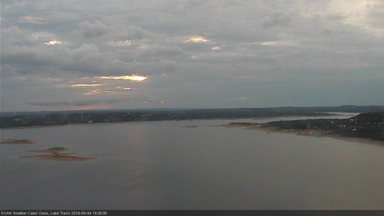 Lake Travis webcam, September 4, 2018 6:40 PM CT