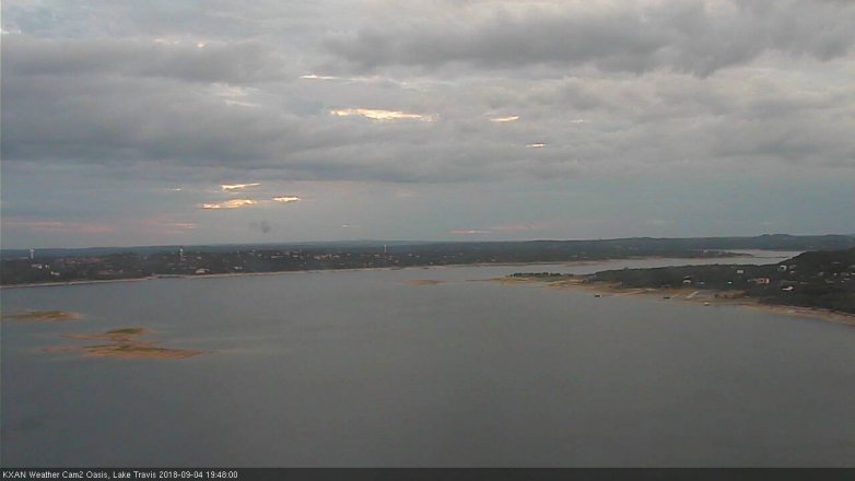 Lake Travis webcam, September 4, 2018 6:50 PM CT