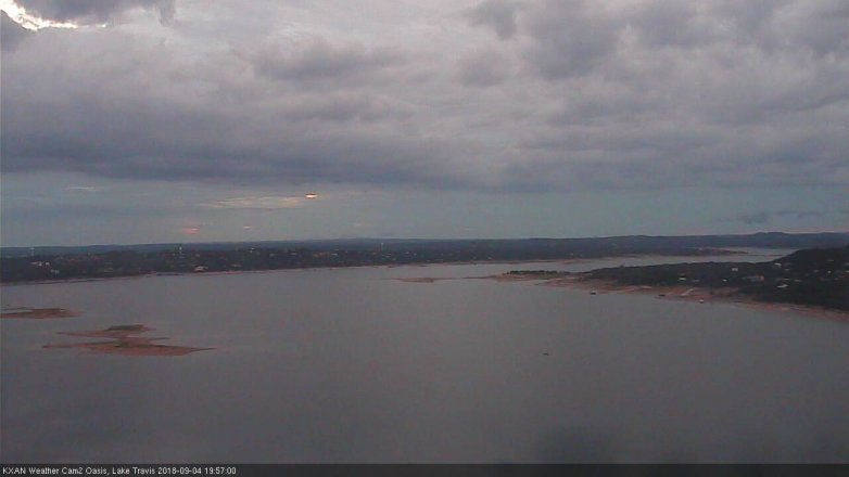 Lake Travis webcam, September 4, 2018 7:00 PM CT