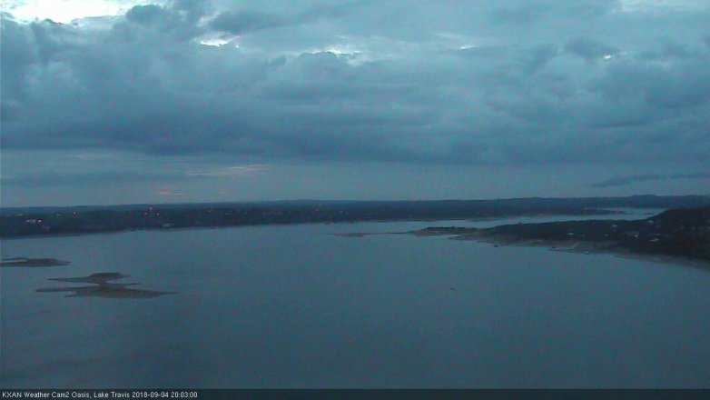 Lake Travis webcam, September 4, 2018 7:05 PM CT