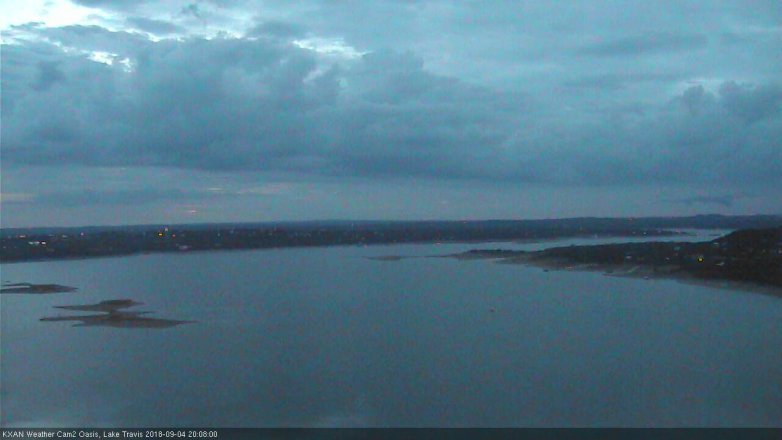 Lake Travis webcam, September 4, 2018 7:10 PM CT