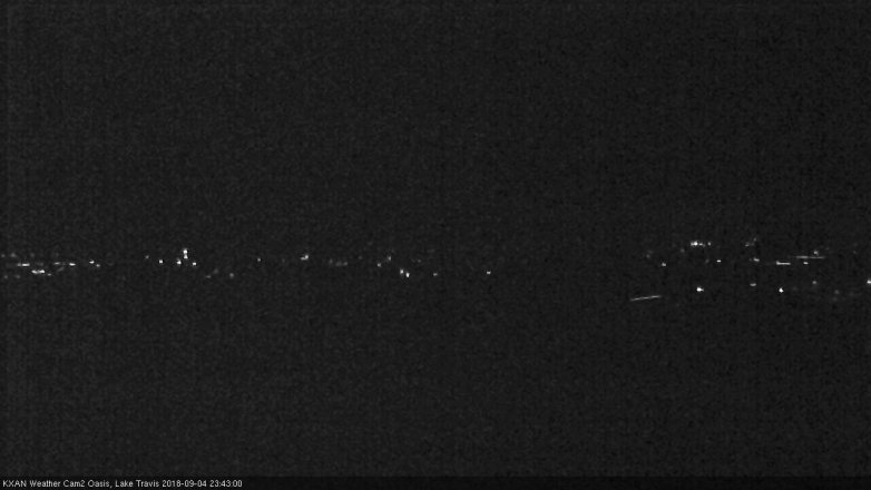 Lake Travis webcam, September 4, 2018 10:45 PM CT