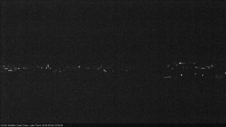 Lake Travis webcam, September 4, 2018 11:00 PM CT