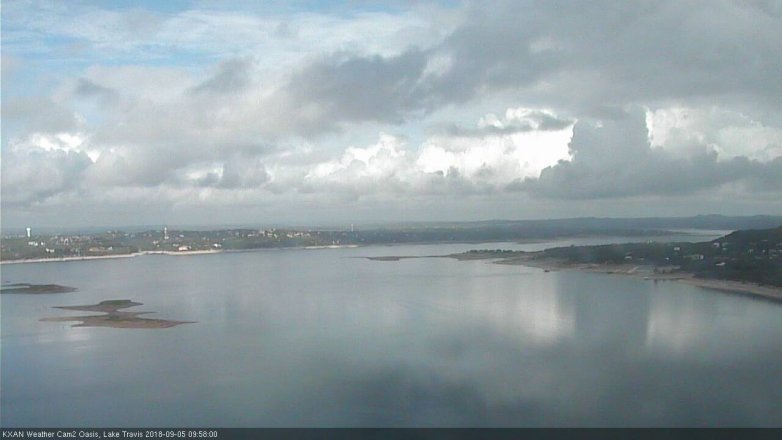 Lake Travis webcam, September 5, 2018 9:00 AM CT