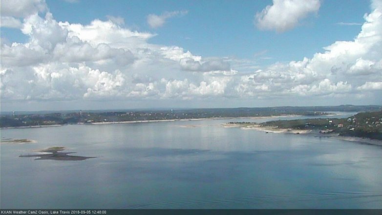 Lake Travis webcam, September 5, 2018 11:50 AM CT
