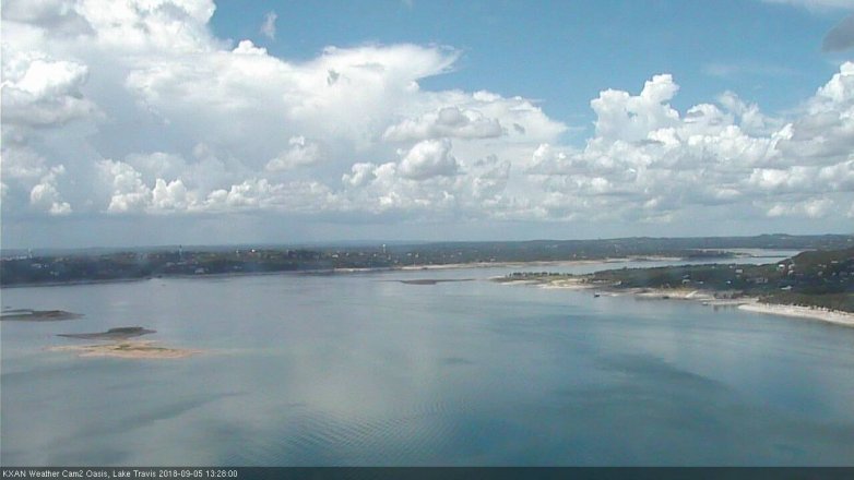 Lake Travis webcam, September 5, 2018 12:30 PM CT