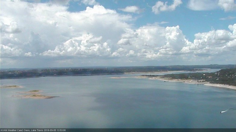 Lake Travis webcam, September 5, 2018 12:55 PM CT