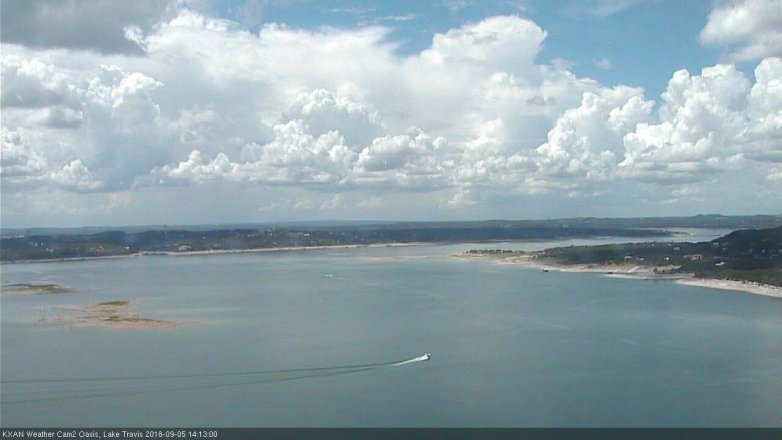 Lake Travis webcam, September 5, 2018 1:15 PM CT