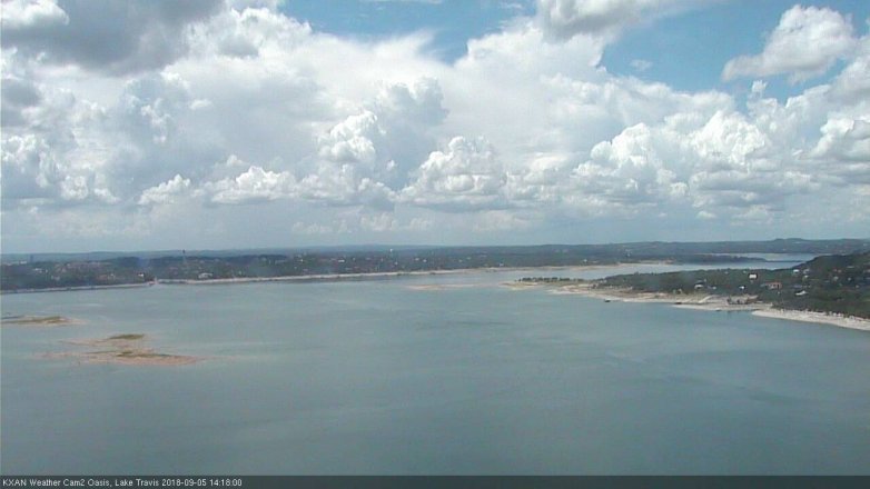 Lake Travis webcam, September 5, 2018 1:20 PM CT