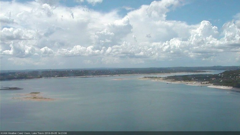 Lake Travis webcam, September 5, 2018 1:25 PM CT