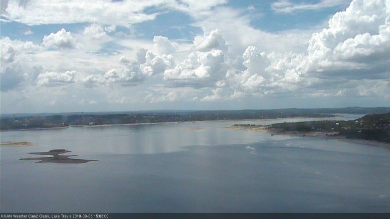 Lake Travis webcam, September 5, 2018 2:05 PM CT