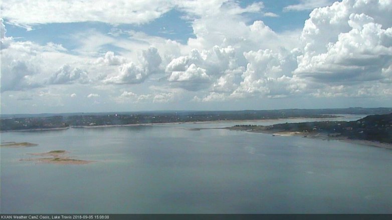 Lake Travis webcam, September 5, 2018 2:10 PM CT