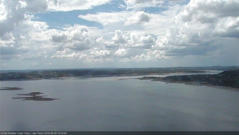 Lake Travis webcam, September 5, 2018 2:35 PM CT
